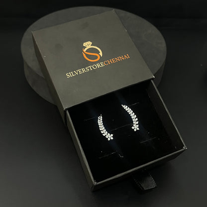 Silver Ear Cuff Star Floral