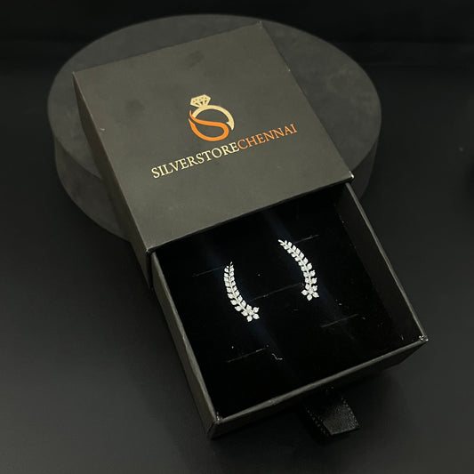 Silver Ear Cuff Star Floral