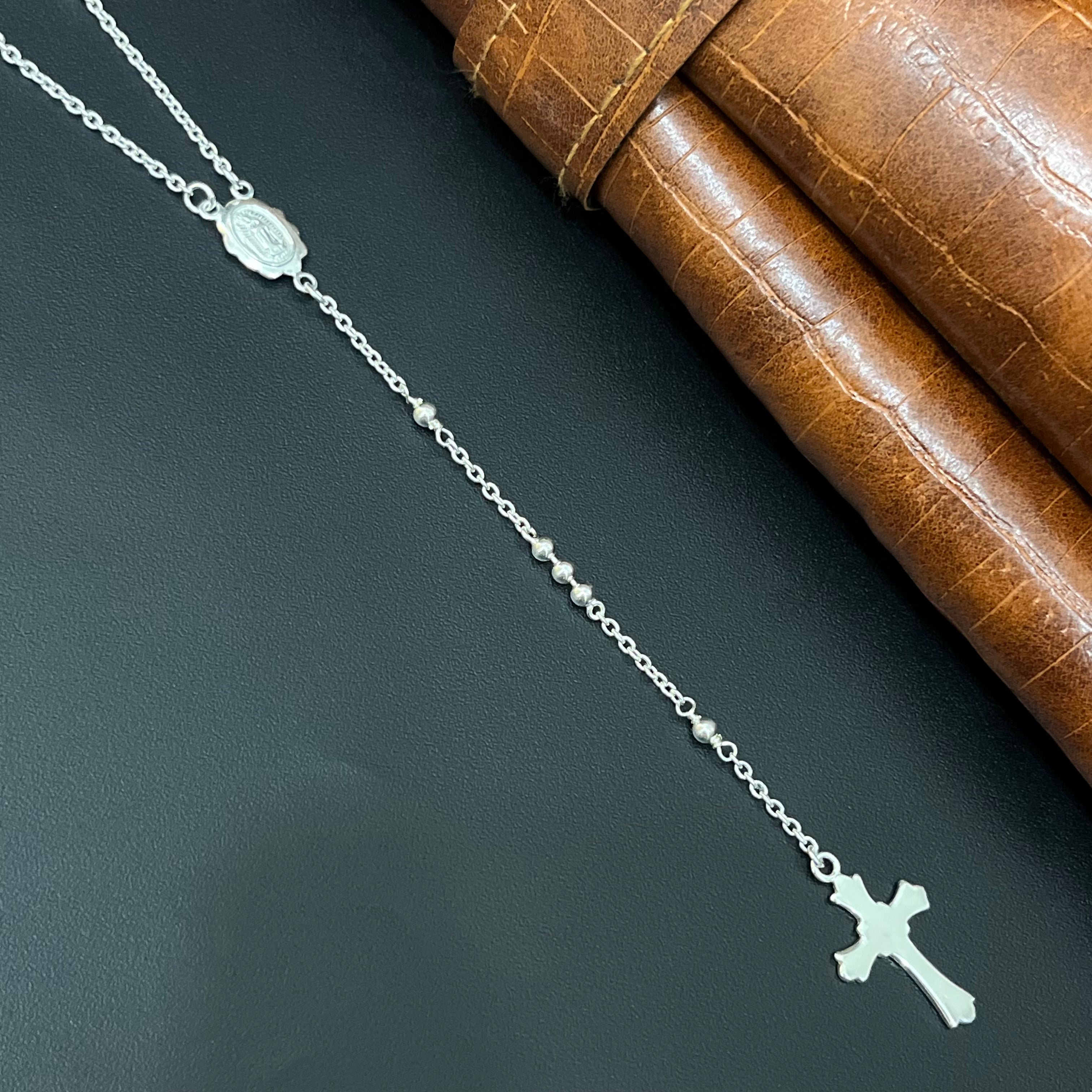 Silver Jesus Jabba Malai M01 925