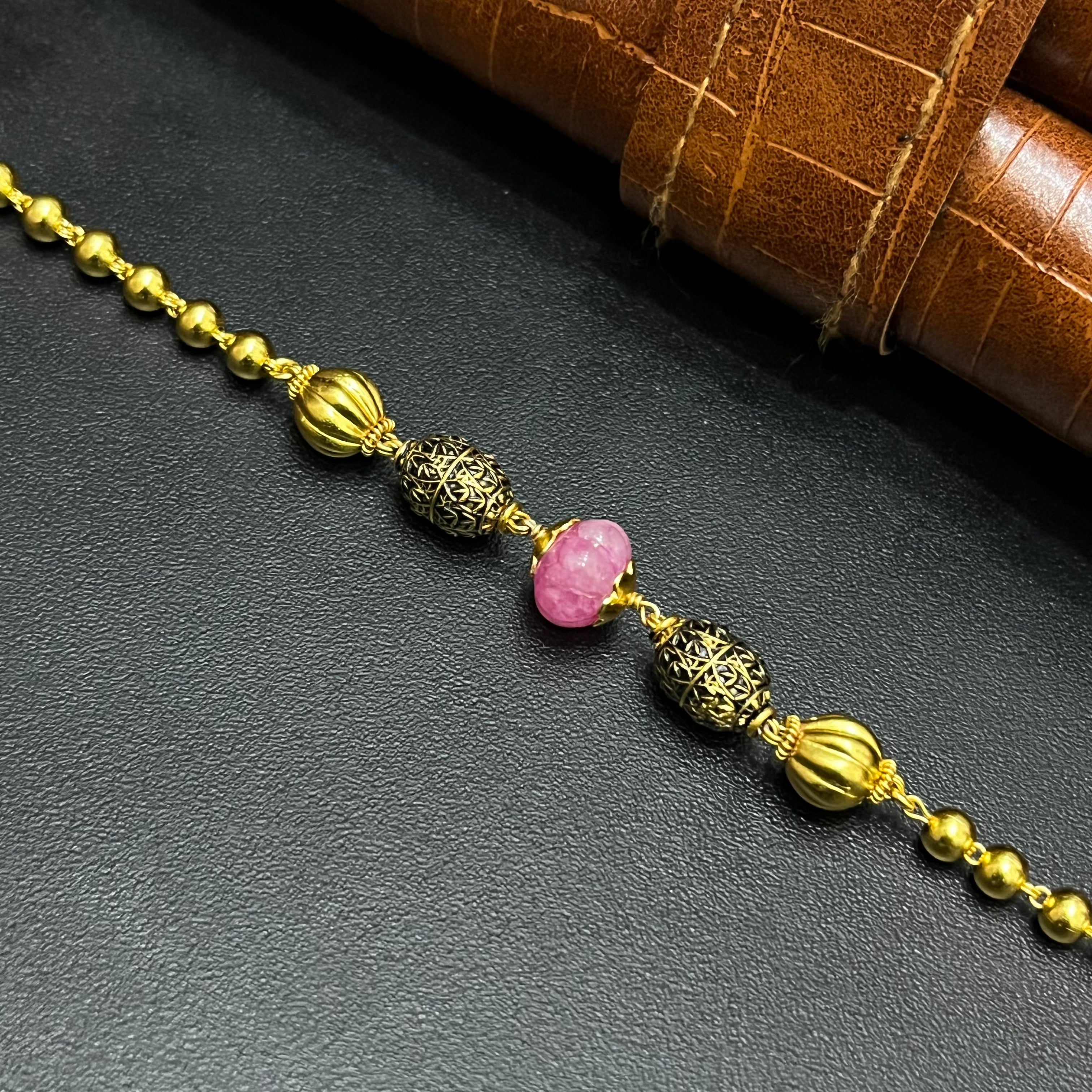 Silver Ladies Bracelet Traditional Pattern Gold Finish 925