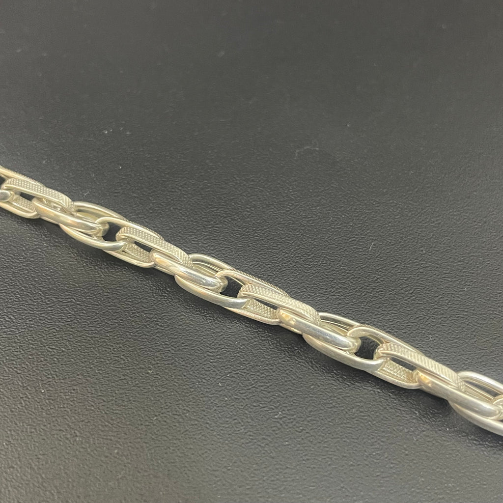 Mens  Silver Bracelet Twisted