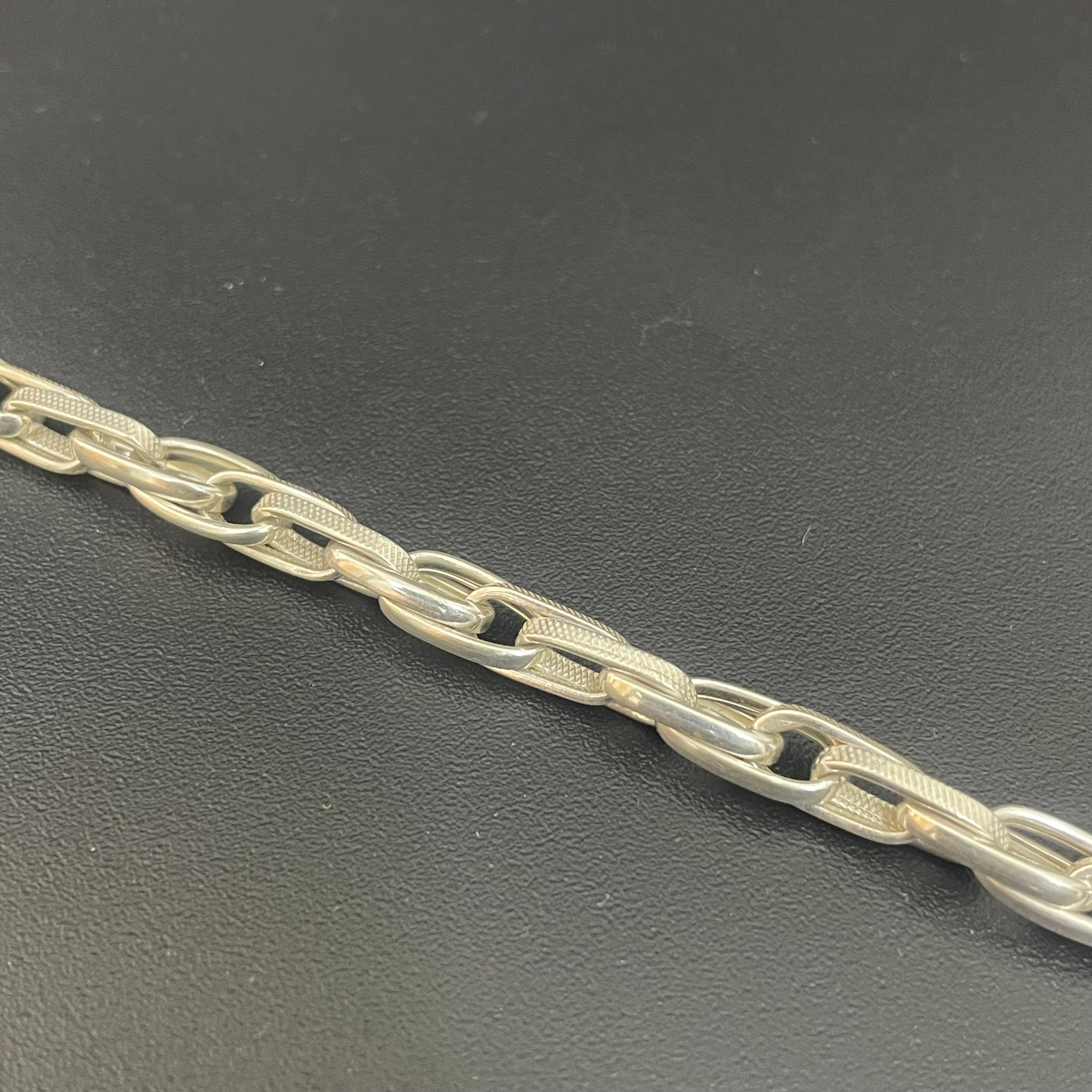 Mens  Silver Bracelet Twisted