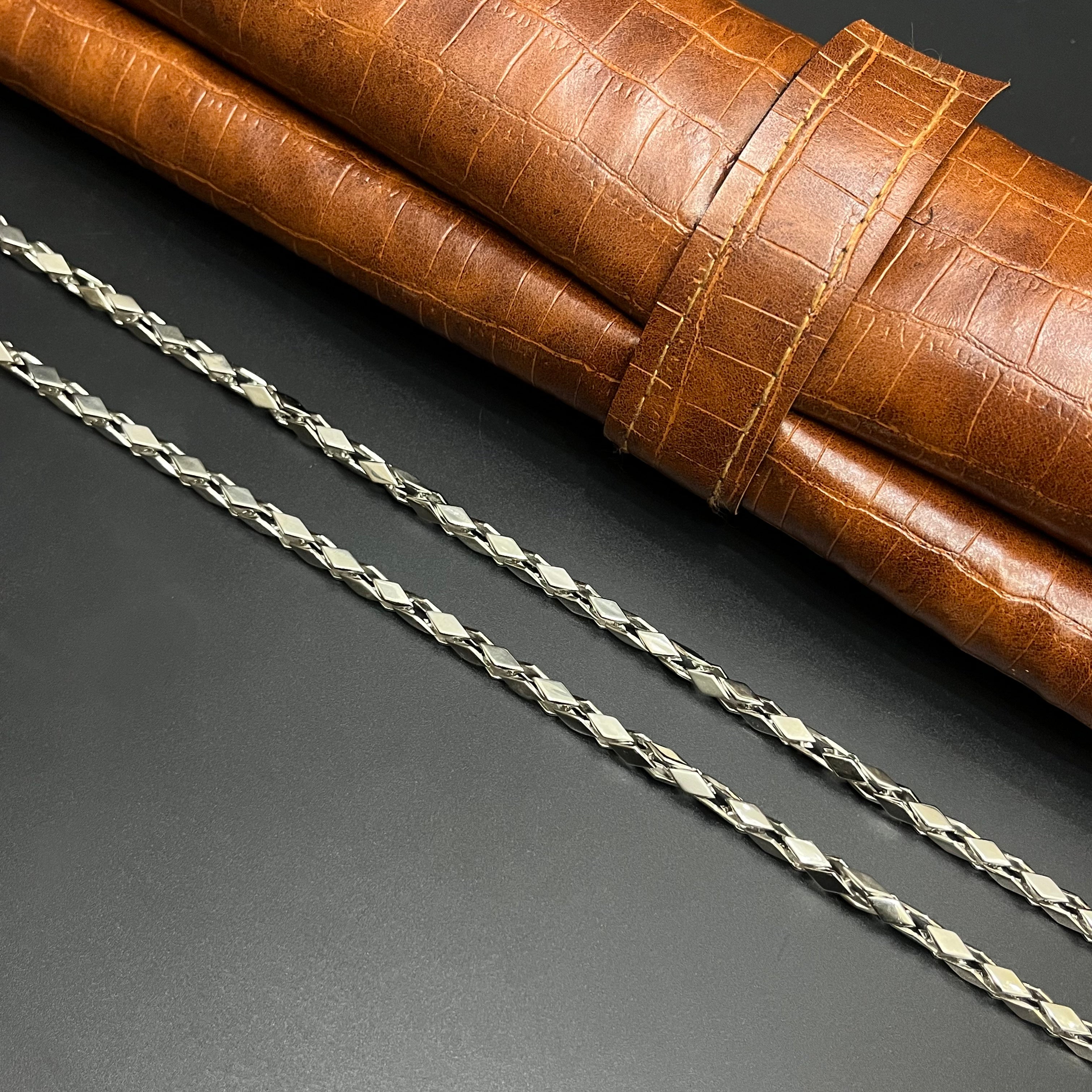 Silver Mens chain Kathli Classic Mat Finish 925