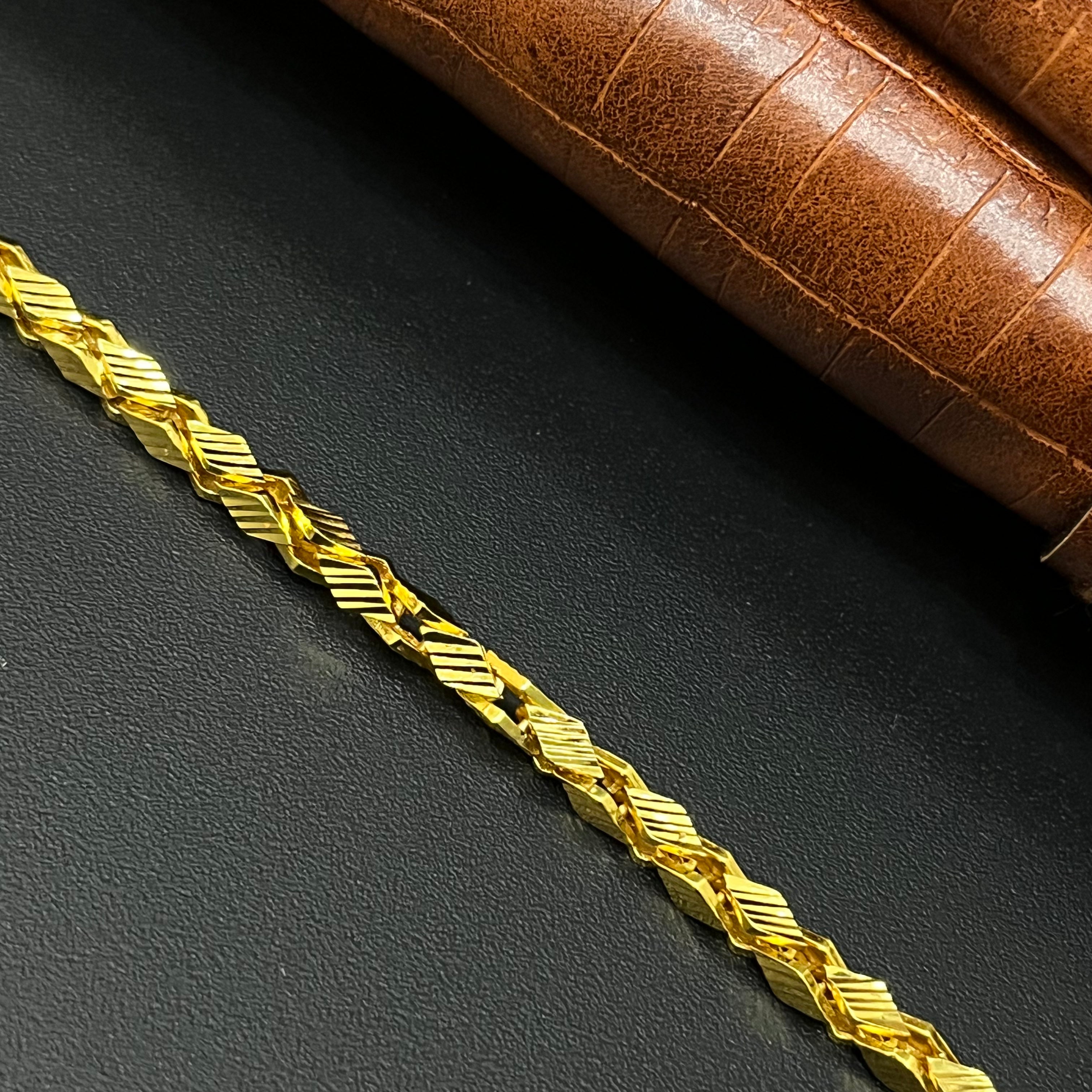 Silver Mens Bracelet  Gold Finish Kathli