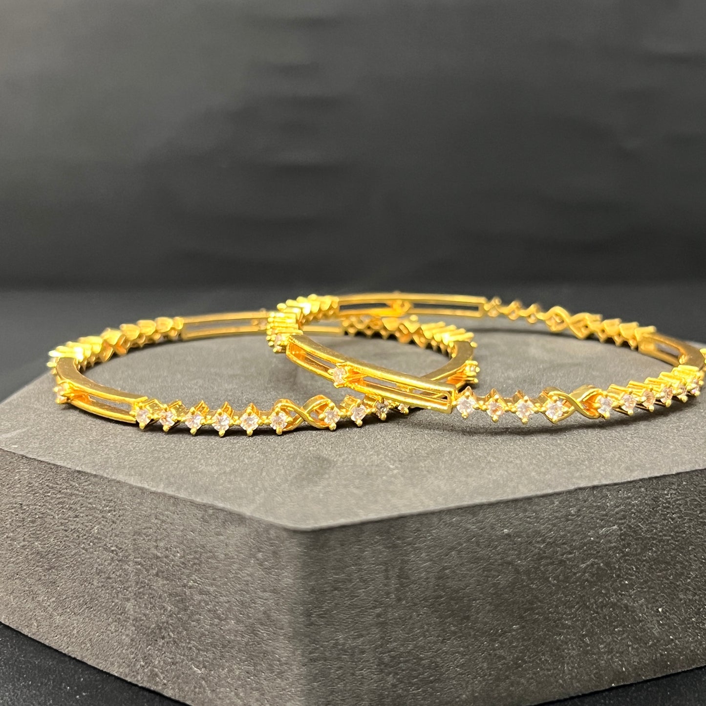 Ladies Bangles Gold Plated