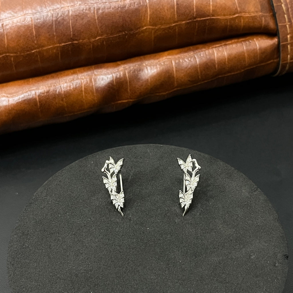 Silver Ladies  Earcuffs Butterfly SS