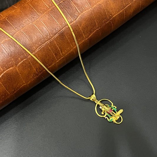 Silver Muragra & Peacock Gold Finished Pendant