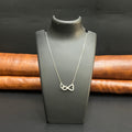 Silver Ladies Pendant Chain Infinity Heart Shape Charms Rose Gold 925
