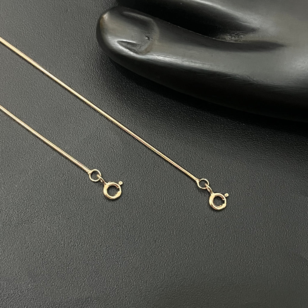 Silver Ladies Anklet Slim Plain V 925