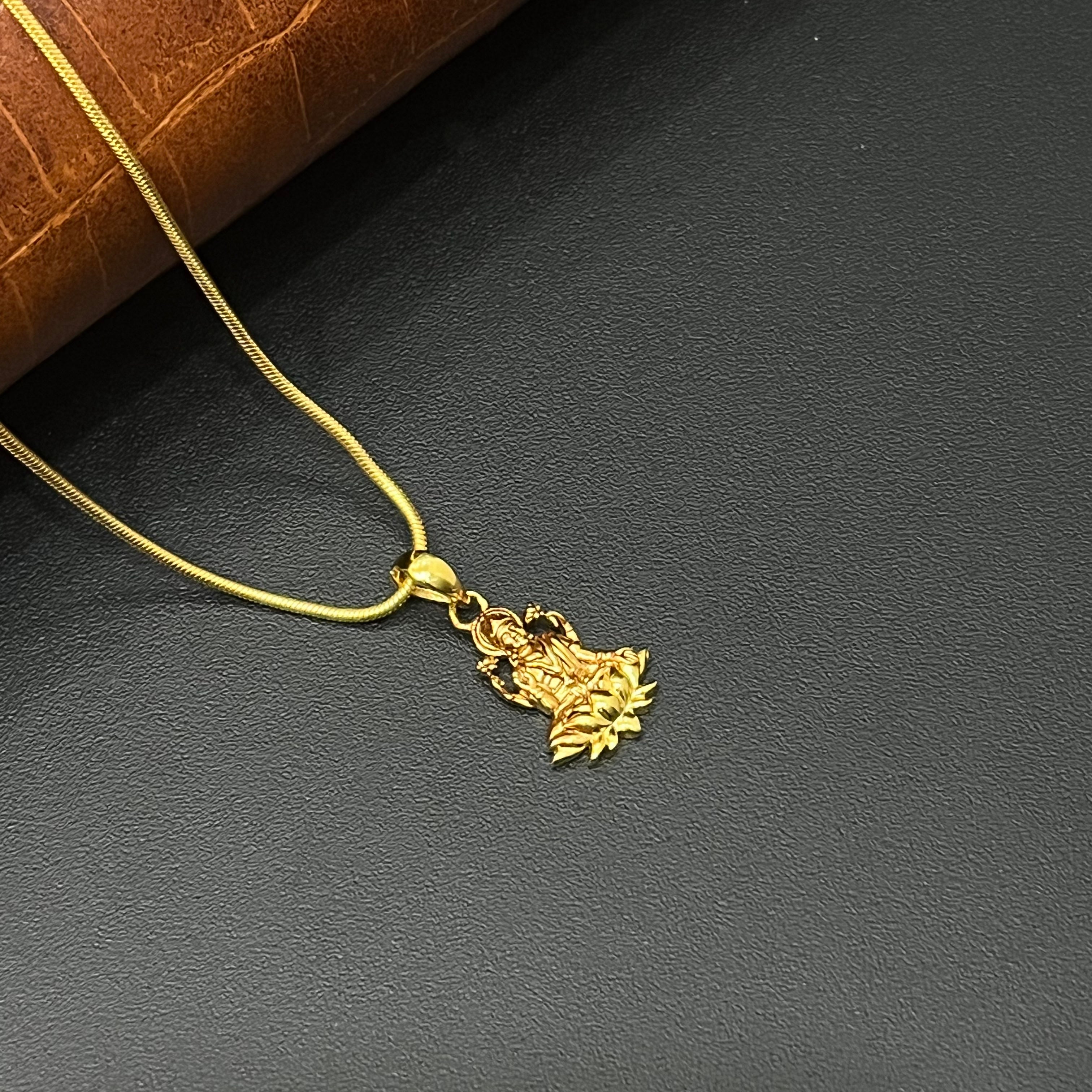 Silver Lakshmi Gold Finished Pendant