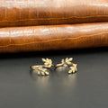 Silver Ladies Toe Rings 925 Leaf Rosegold 925