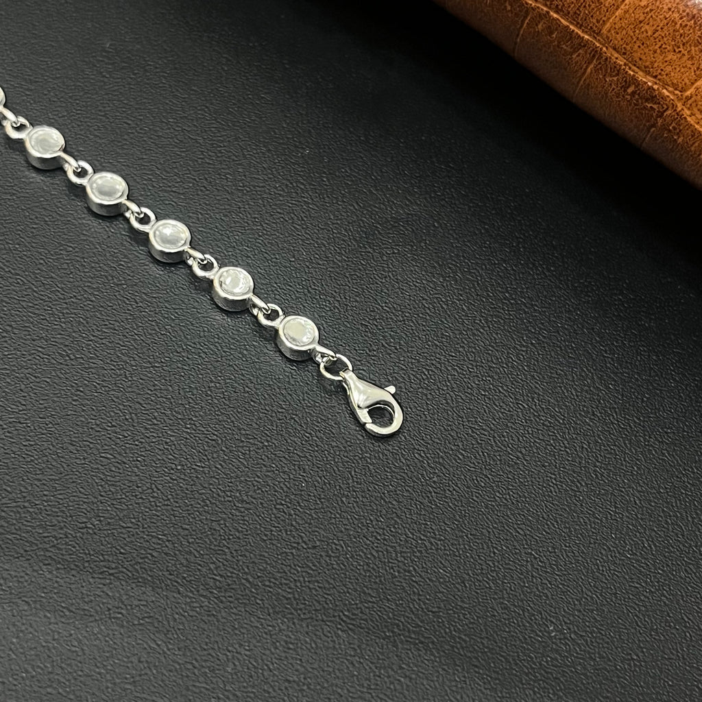 Silver Ladies Bracelet Rhodium R02 925