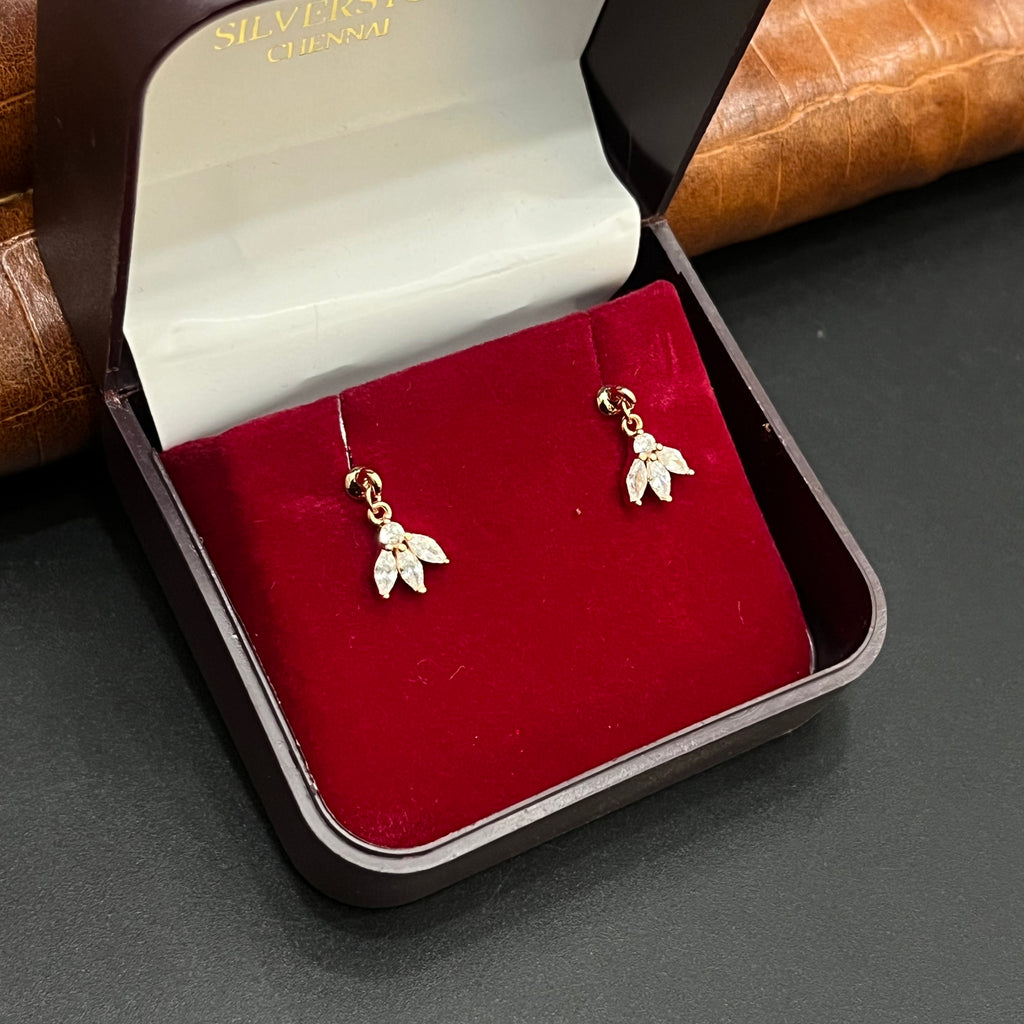 Silver Ladies Bugdi Petal Crystal Rose Gold 925