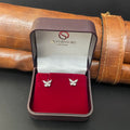 Silver Second Stud Butterfly Lines SS