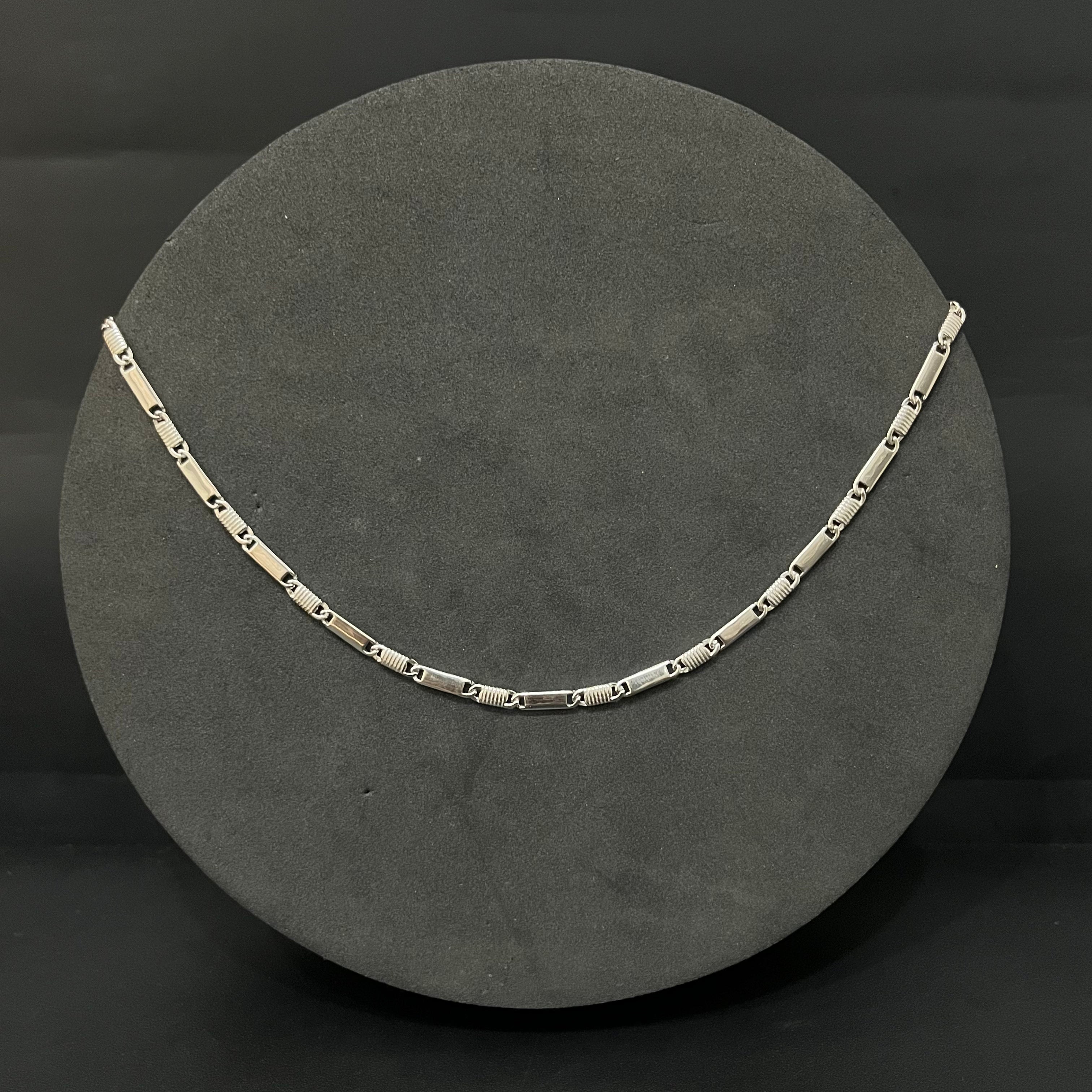 Silver Mens Chain Flat Italian