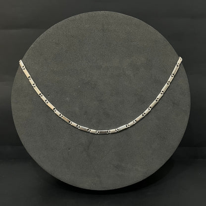 Silver Mens Chain Flat Italian