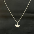 Silver Ladies Pendant Chain Crown 925