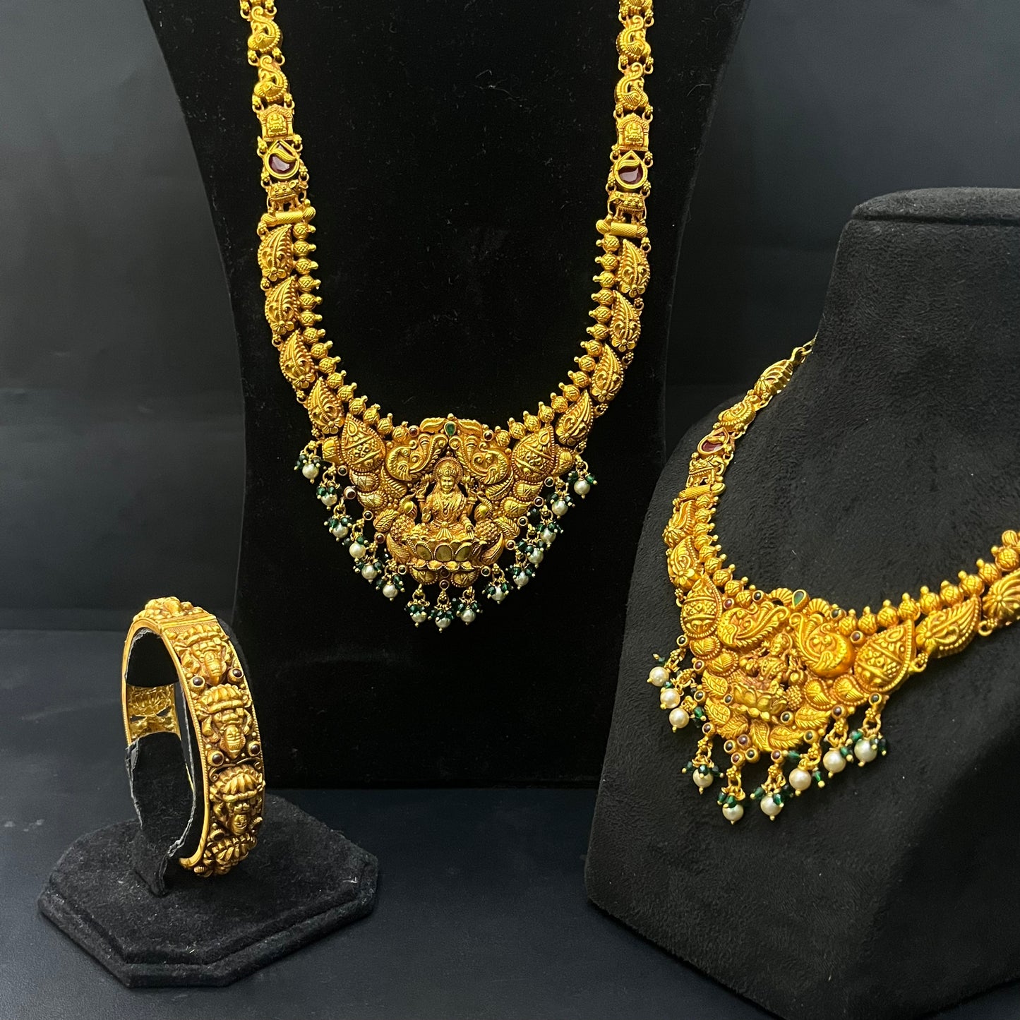 Silver Gold Finished Antique Wedding Set