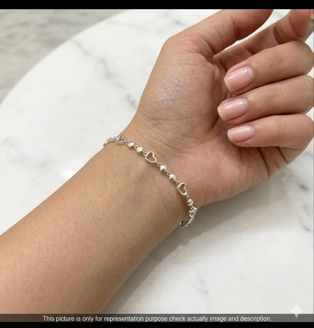 Silver Ladies Bracelet Rhodium R04 925