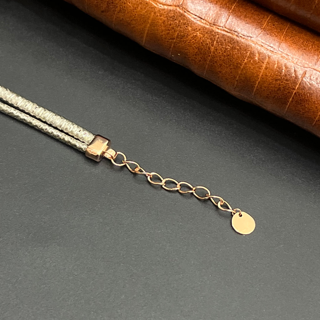 Silver Ladies Bracelet Italian Stones M02 925 2