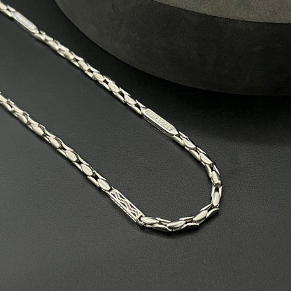 Silver Mens Chain Choco Oval Kathli