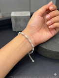 Silver Ladies Bracelet CNC Balls C08