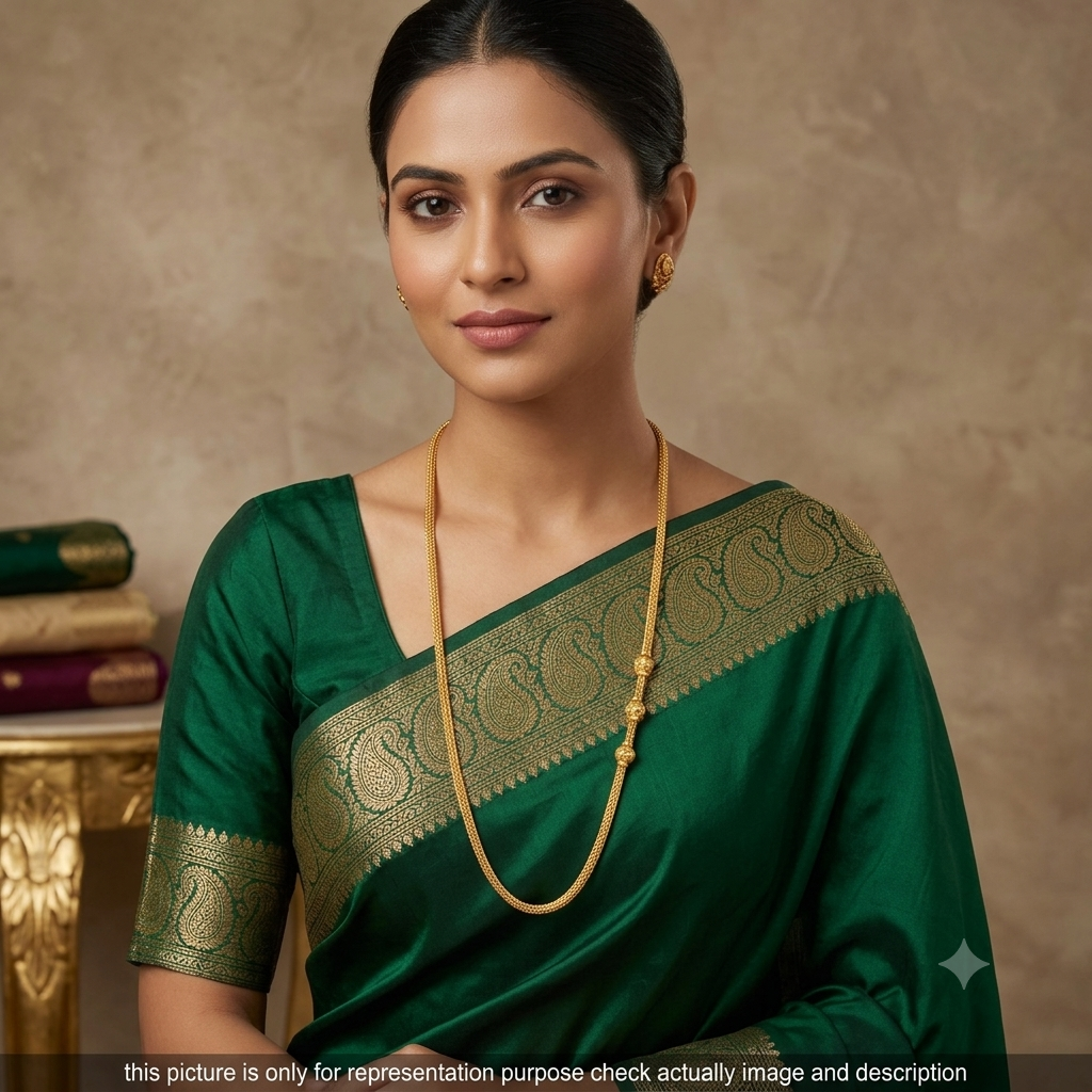 Silver Thali Saradu Traditional Royal Dot Gold Finish 925