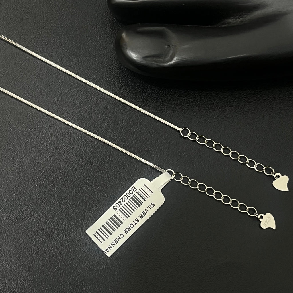 Silver Ladies Anklet Flat 925