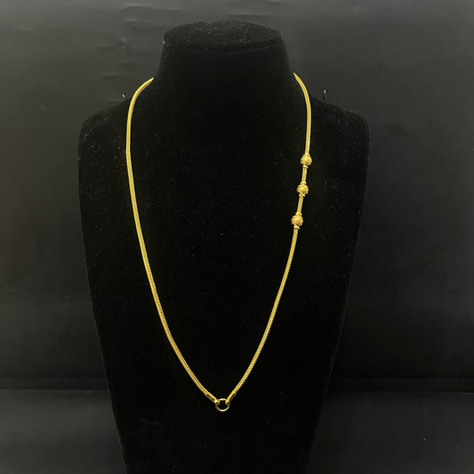 Silver Balls Thali Sarad Gold Finished Shine