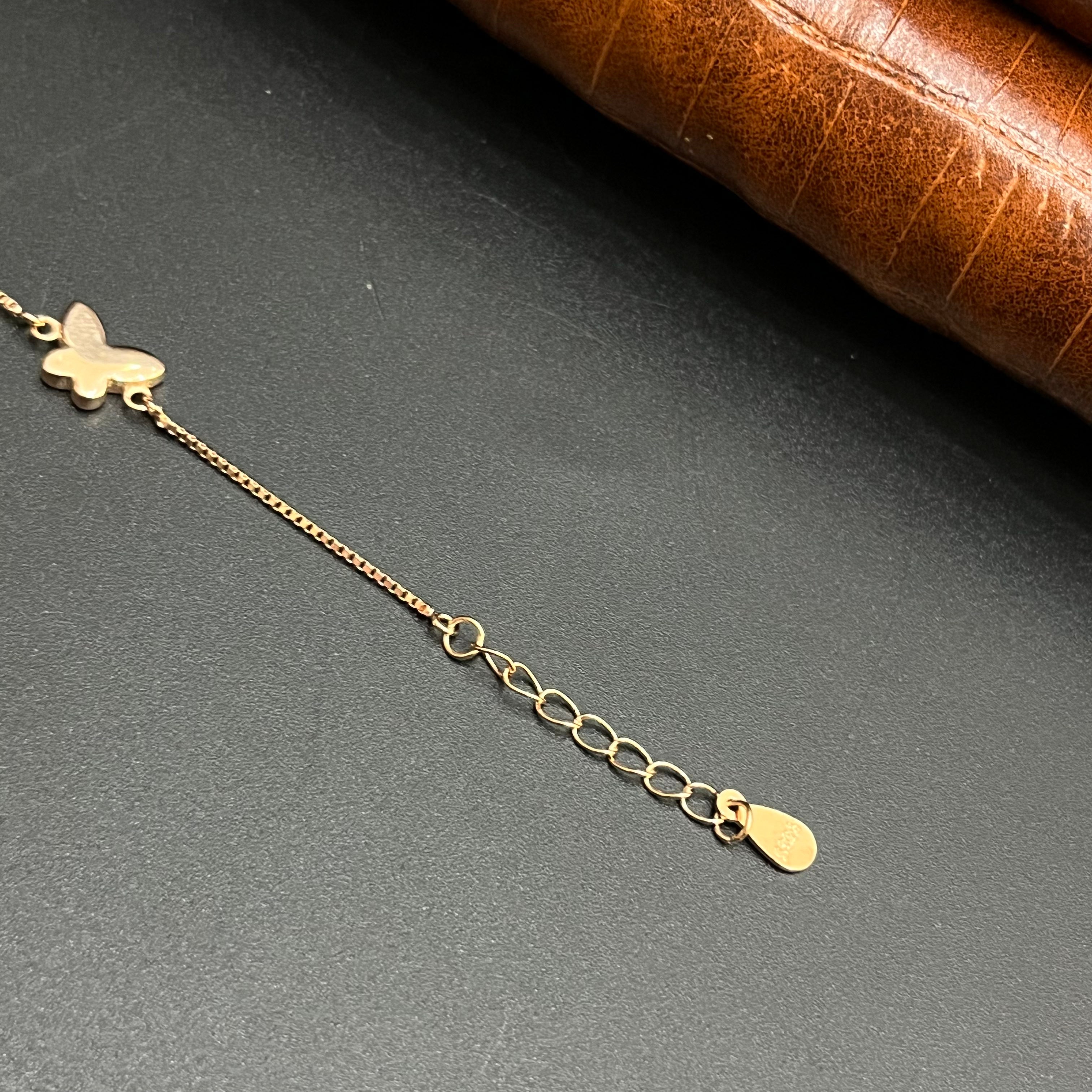 Silver Ladies Bracelet Butterfly 3D Charms With Stone Rose Gold 925