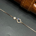 Silver Ladies Bracelet Royal Square Crystal Butterfly Rose Gold 925