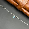 Silver Kids Bracelet Peacock Hanging Drop Beeds 925