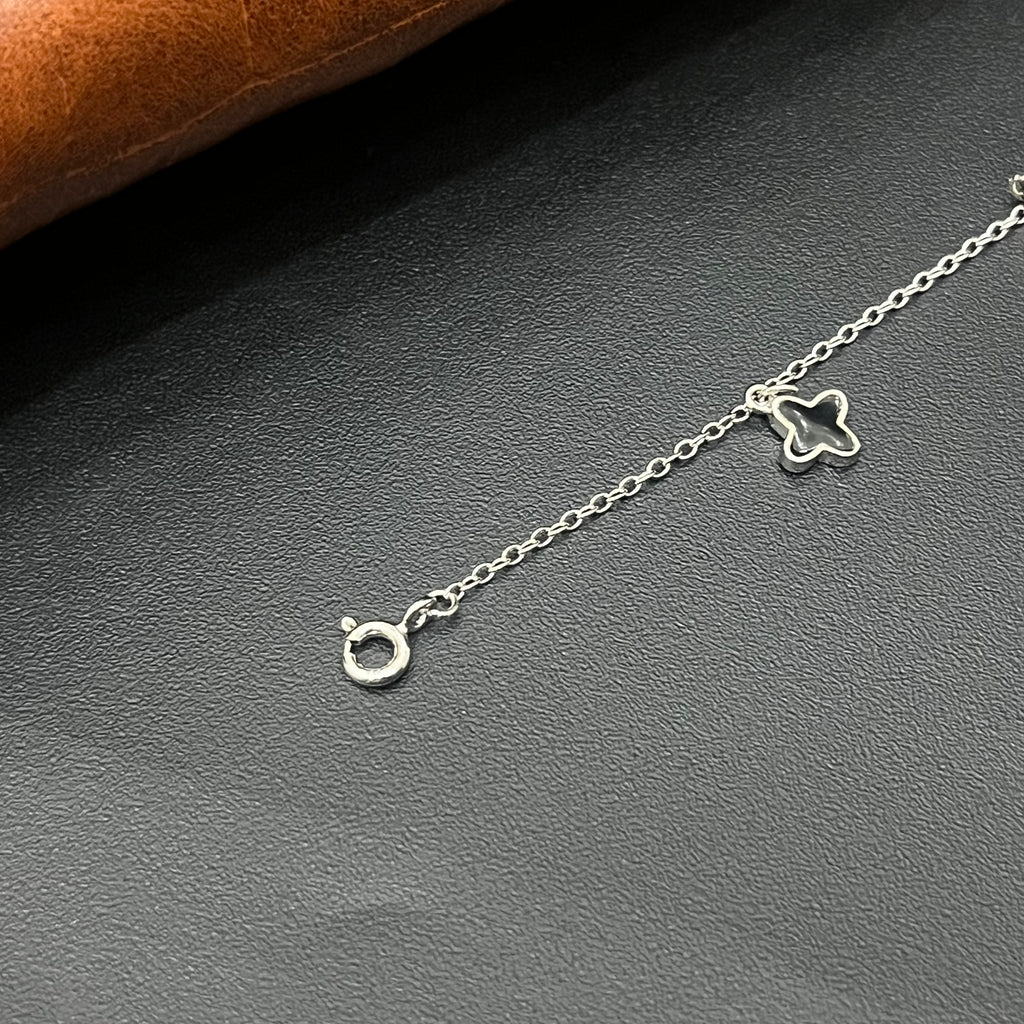 Silver Baby Bracelet Flower  Charms