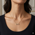 Ladies Gold Infinity AD Heartz Chain