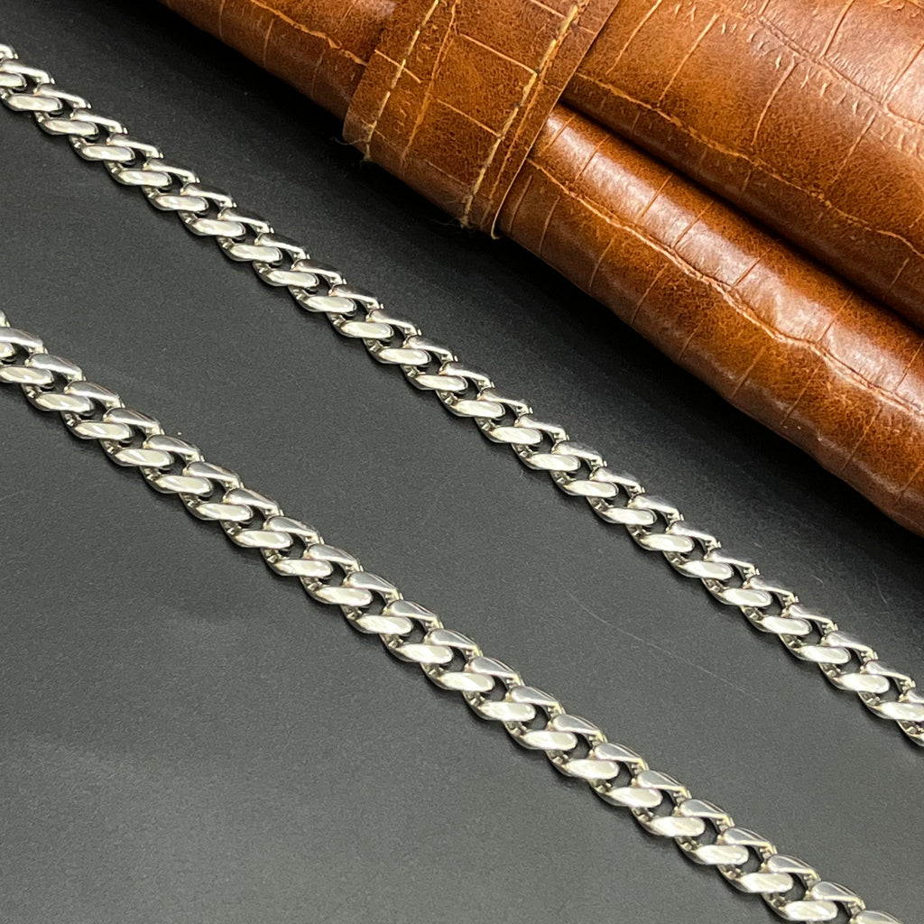 Silver Mens Chain Premium Cuban Style M02 925