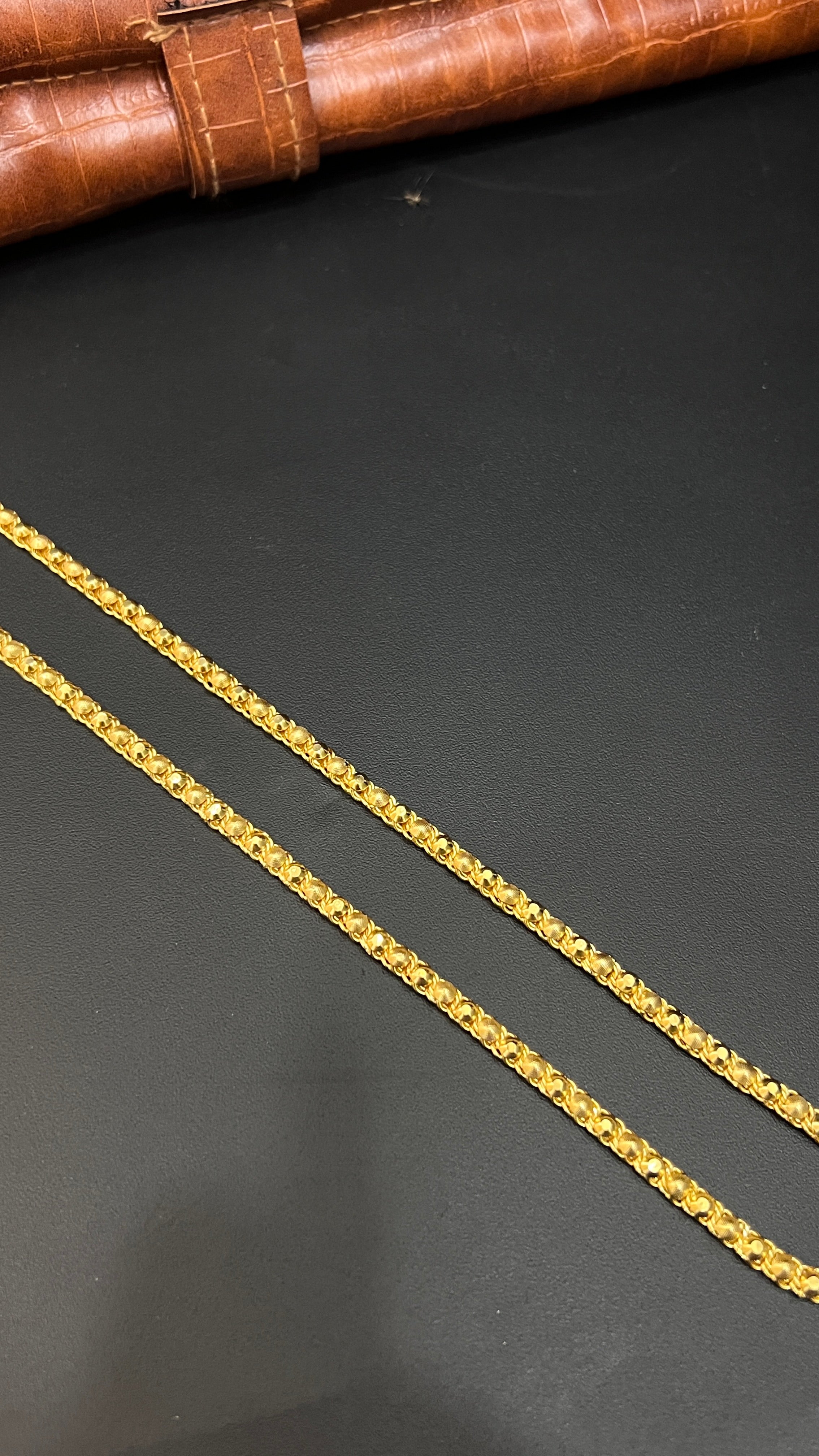 Silver Mens Dual Gold Finished Chain
