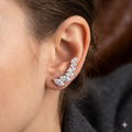 Silver Ladies EarCuffs Tending C Cut Gold Finished