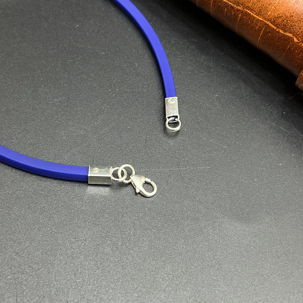Silver Kids Bracelet Classic Blue Band Link 925