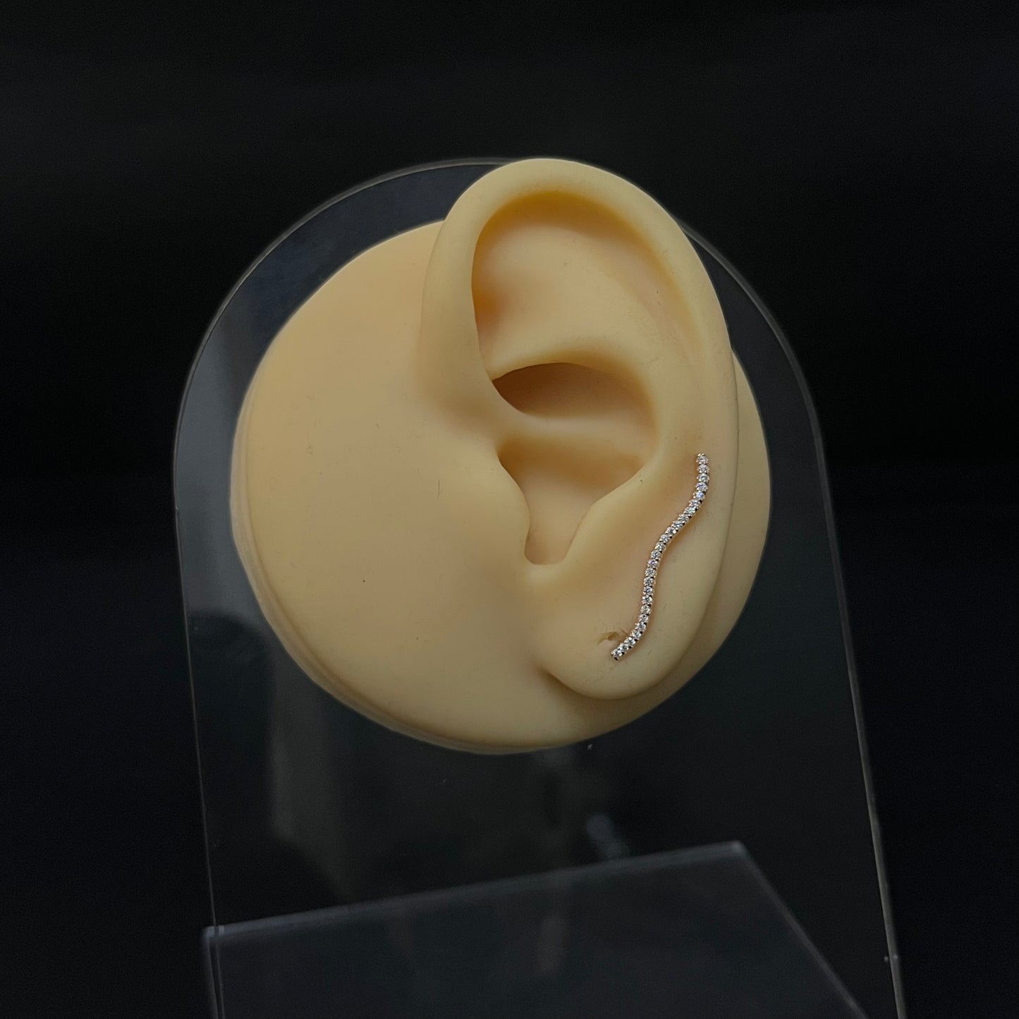 Silver Ear Cuff Snake Zig