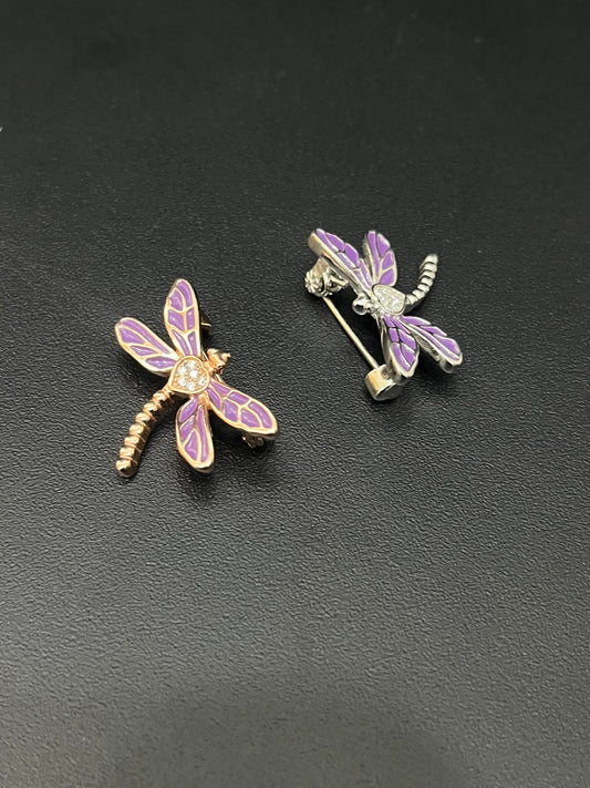 Silver Butterfly Saree Pin