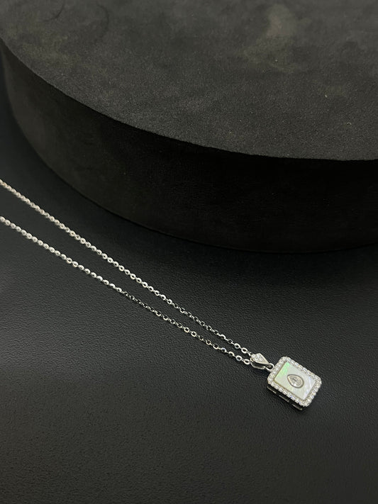 Ladies Silver Chain Rectangular Cnc Box