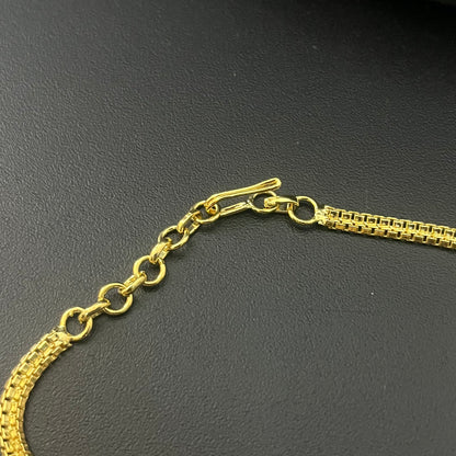 Silver Ladies Bracelet Gold Finished Triangle