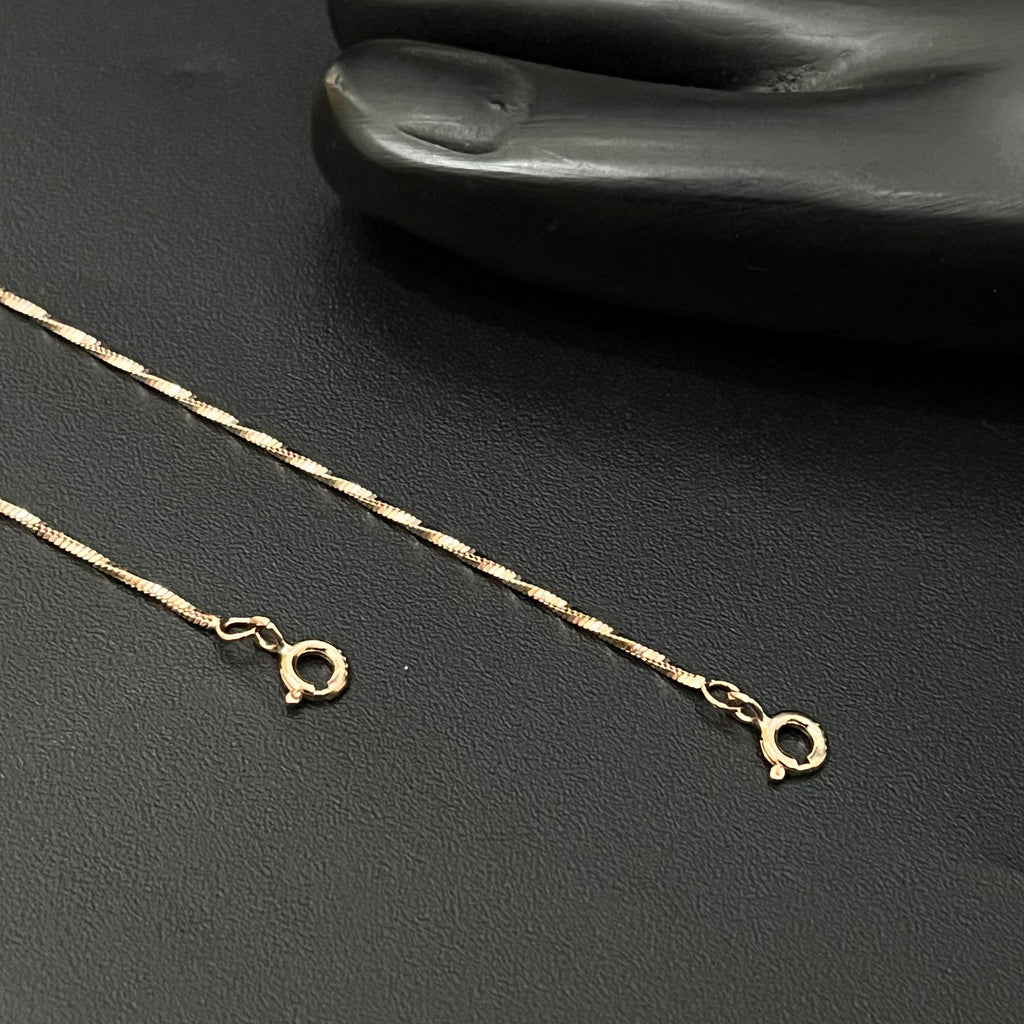 Silver Ladies Anklet Twisted  925