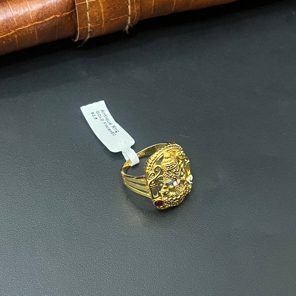 Silver Ring Tirupathi Balaji Gold Finished 925 2