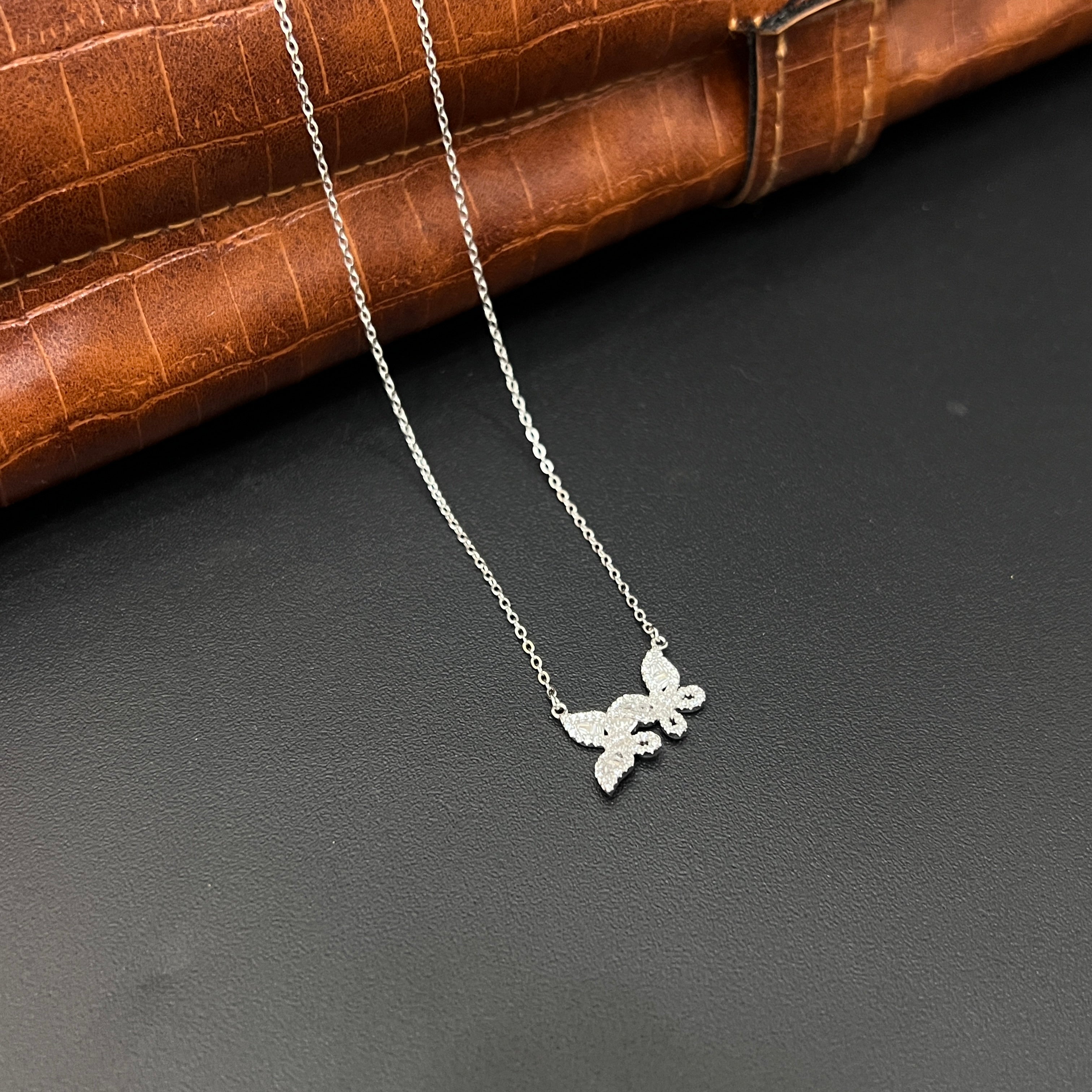 Silver Ladies Butterfly Chain 2B