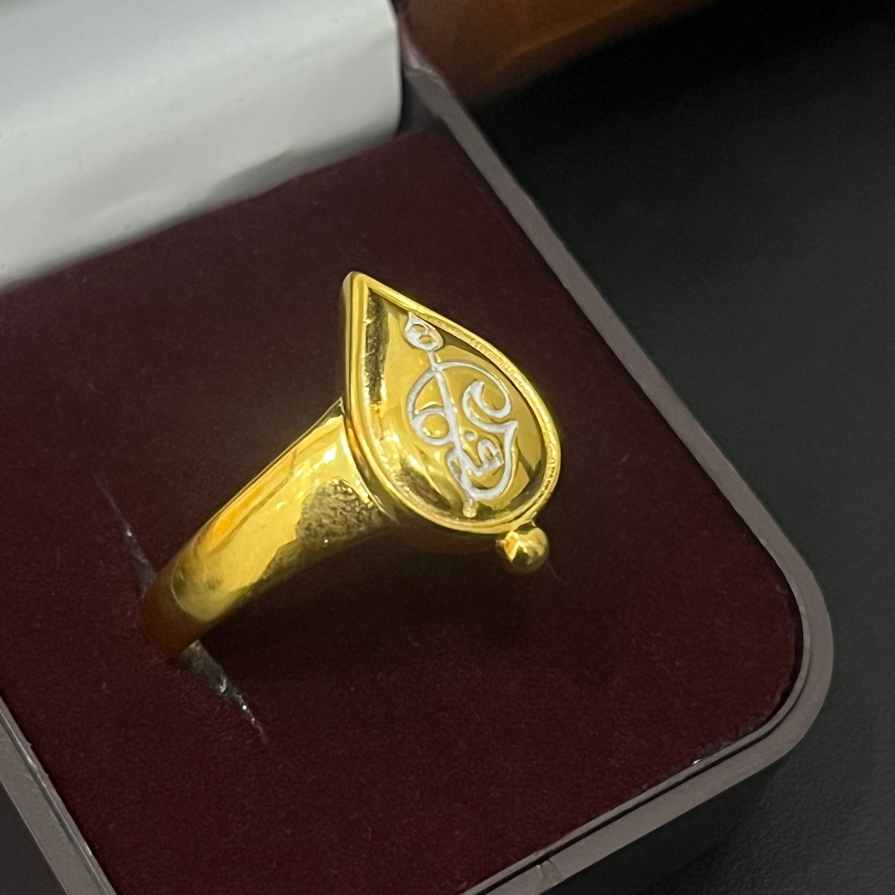 Silver Ring Vel Gold Finished 925