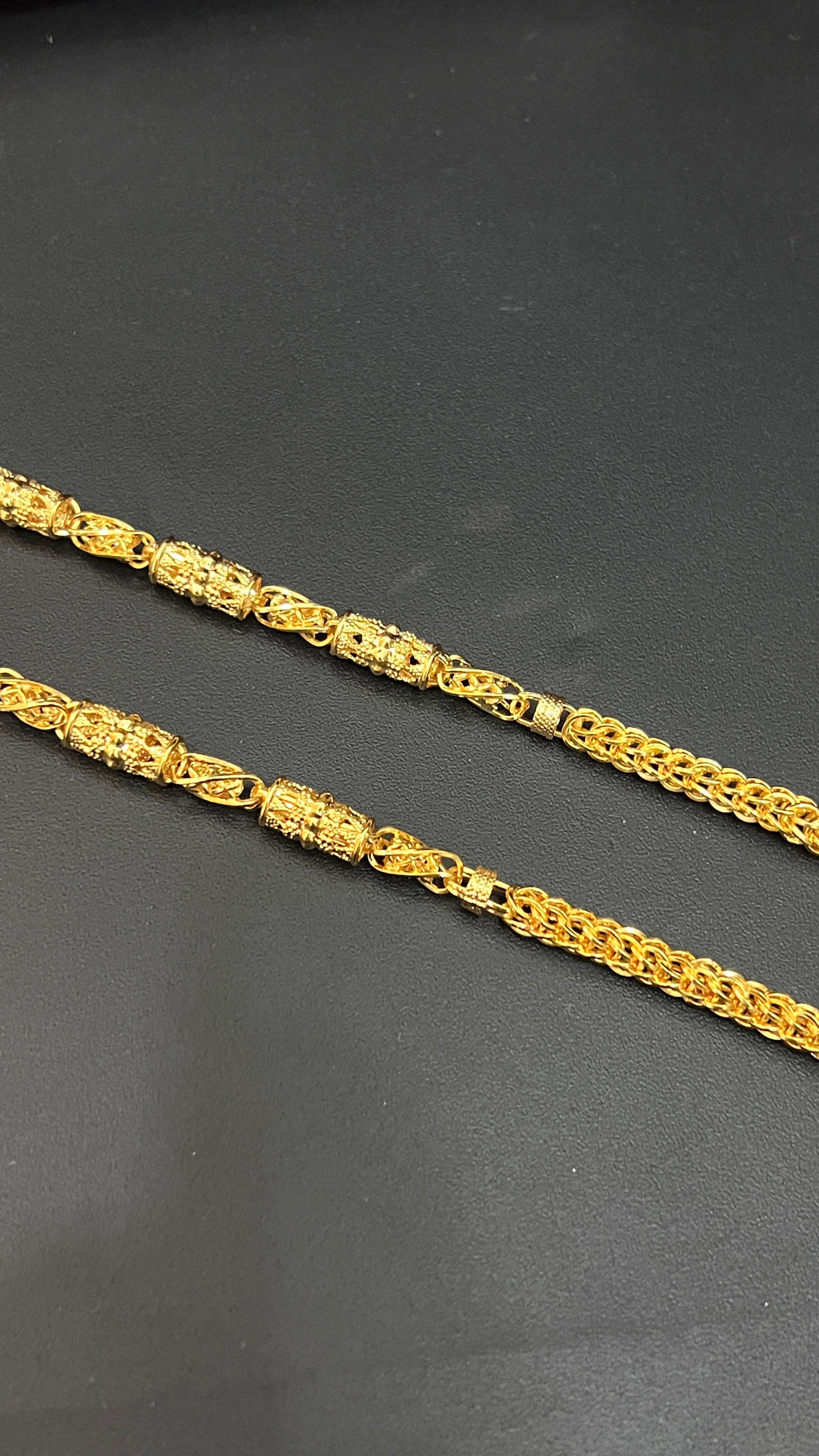 Silver Mens Chain Italian Gold Finished