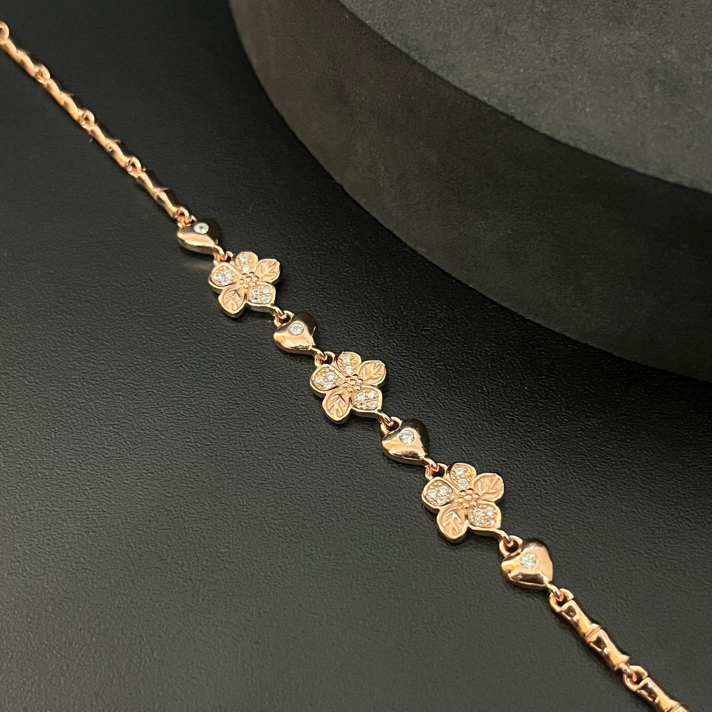 Silver Ladies Bracelet Flower RG