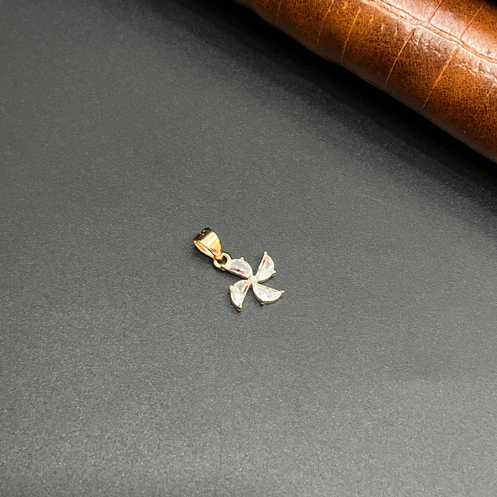 Silver Ladies Pendant Dainty Flower Sparkle Rose Gold 925