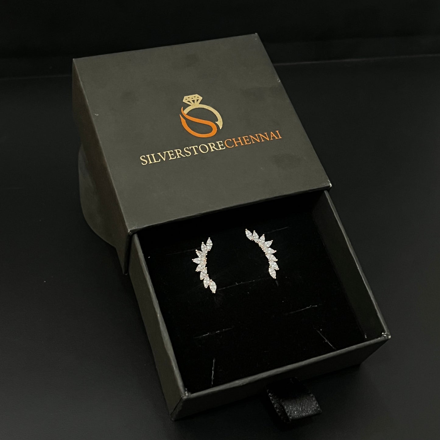 Silver Ear Cuff C Zicron Rosegold